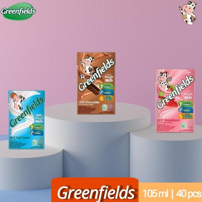 Cow- Greenfields Susu Sapi Segar Uht 105 Ml Fresh Milk
