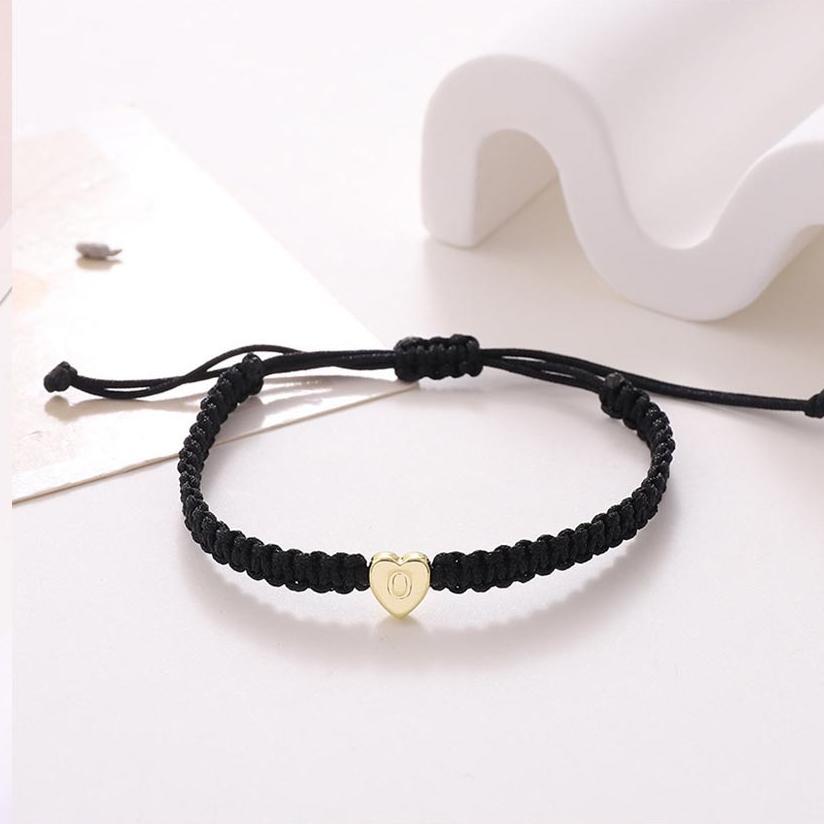 Gelang Tali Handmade Gelang Inisial Huruf Abjad Pria Wanita Couple Adjustable A B C D E F I J K L M 
