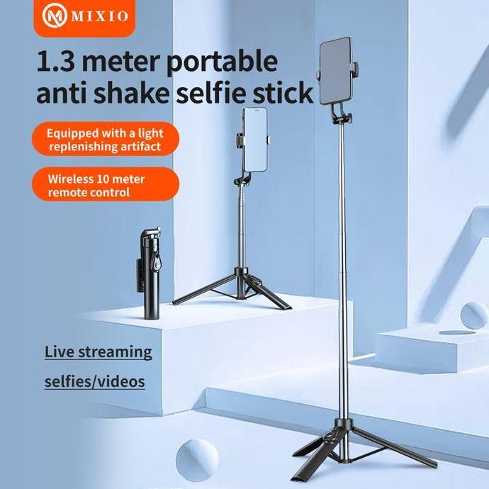MIXIO A13 130CM Tongsis Bluetooth Selfie Stick Tripod Mini