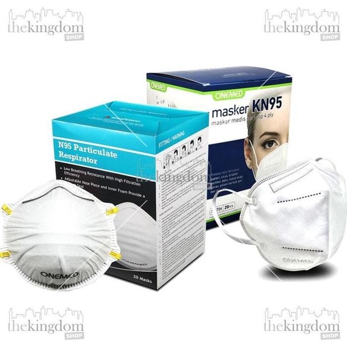 Fitplus- Onemed Mask N95 Kn95 4Ply Masker Respirator Earloop Headloop /20 Kn 95