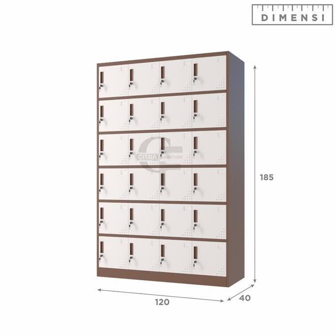 Lemari Loker Besi 24 Pintu | Locker Kantor Dokumen File
