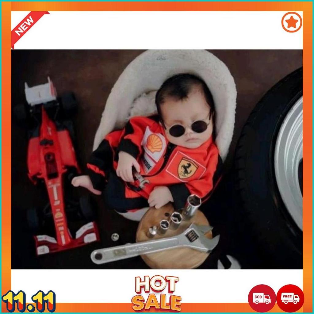 Baju Anak Pembalap Kostum Racing Anak Free Topi Stelan Pembalap Bayi Termurah [J6]