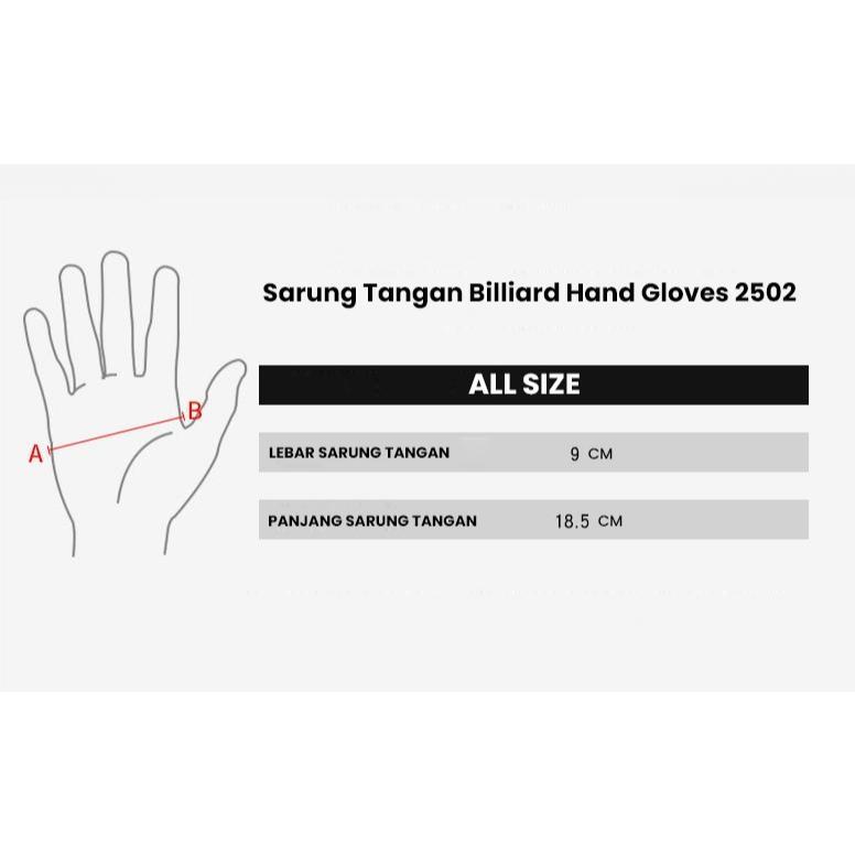 Garansi Sarung Tangan Billiard Hand Gloves 2502 | Billiard Gloves