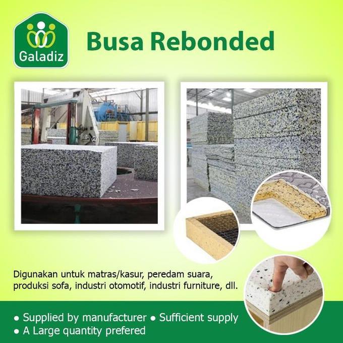Busa Rebonded / Rebonded Foam / Matras Density 50 Uk 80 x 200 / 2-30CM