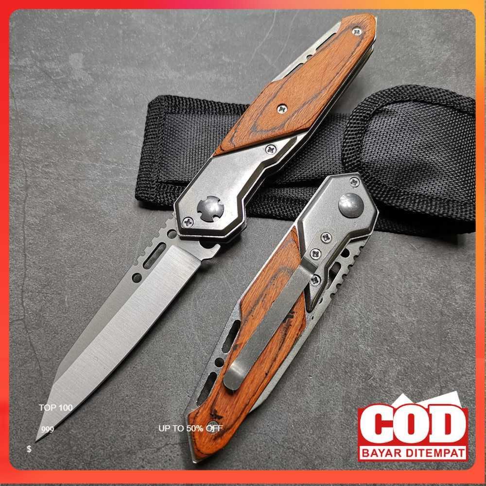 Doom Blade Pisau Lipat Berburu Survival Knife Edc 200Mm 57Hrc/Pisau Keren Serbaguna