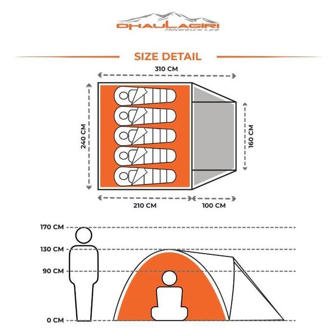 BISA COD Tenda Dhaulagiri Terra 45 - Tenda Kemping - Tenda Camping 4P - Tenda Double Layer - Ultrali