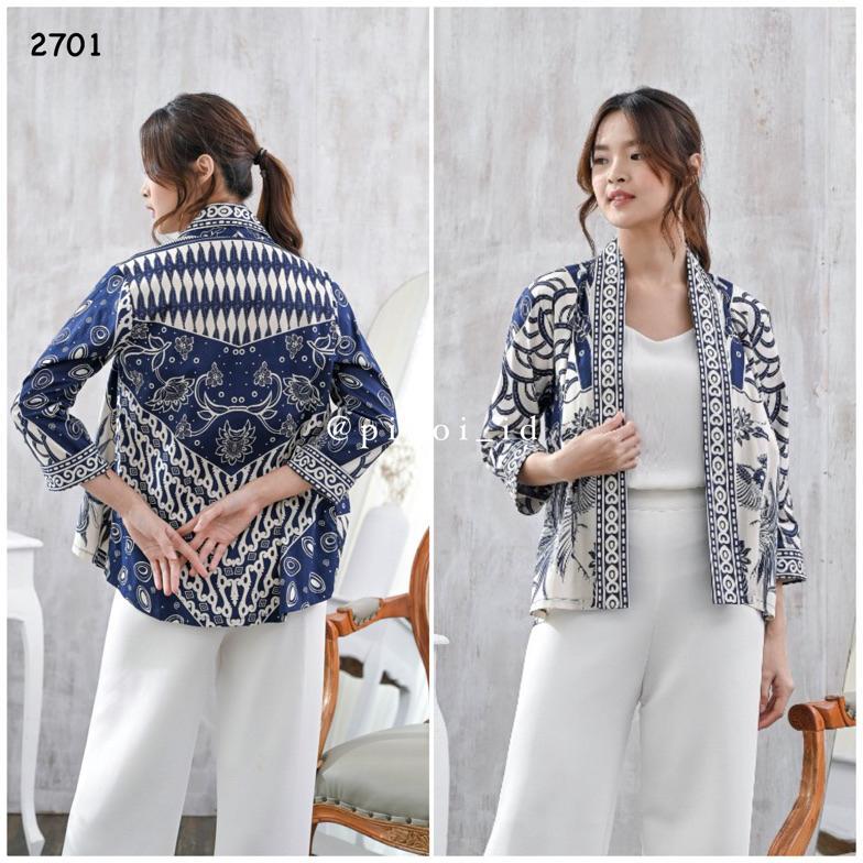 Outer batik wanita / blazer batik modern / Baju batik cewek murah / atasan batik seragam kantor 241