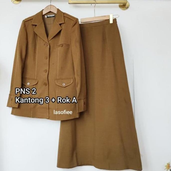LASOFIEE 21 -Setelan Seragam PEMDA /Seragam Guru/PNS/Perawat/Pramuka/Gamis pemda - bahan (Poliester)