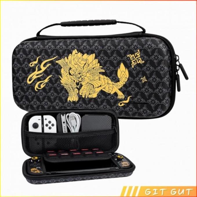 Nintendo Switch 1 / OLED Monster Hunter Rise Travel Case Bag Tas Pouch Storage