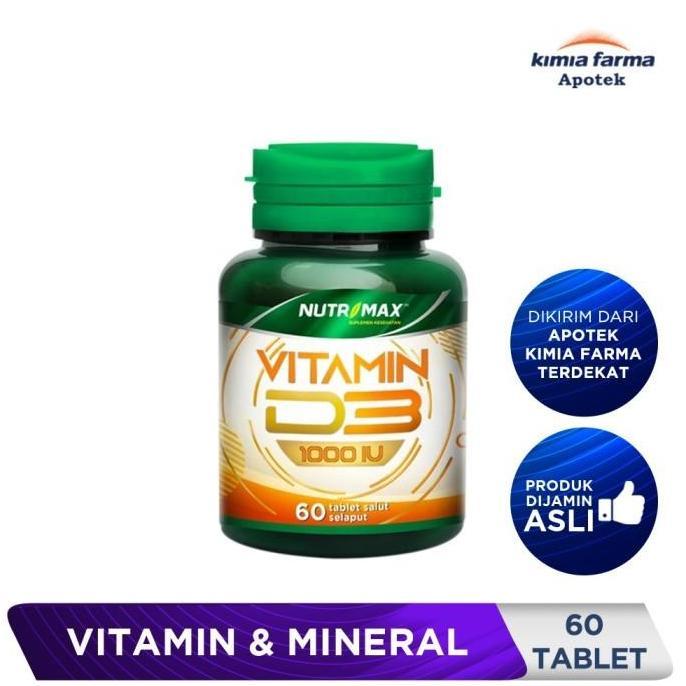 Gehard- Nutrimax Vitamin D3 1000 Iu 60 Tablet / Vitamin D3 / Kimia Farma