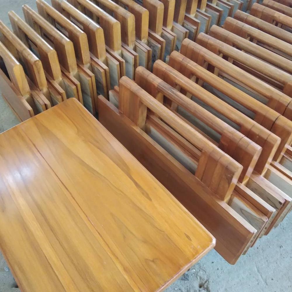 MEJA BELAJAR LIPAT KAYU JATI ASLI