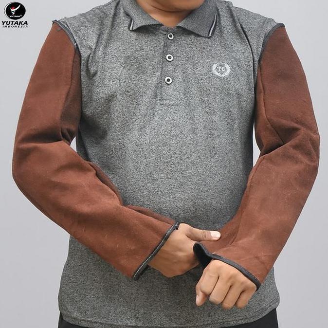 Apron lengan Kulit Las - Arm Lengan Kulit Las Anti Panas - Pelindung Lengan Kulit Pengelasan