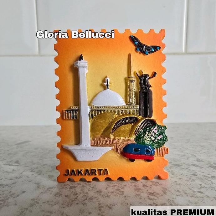 SOUVENIR TEMPELAN MAGNET JAKARTA MONAS INDONESIA