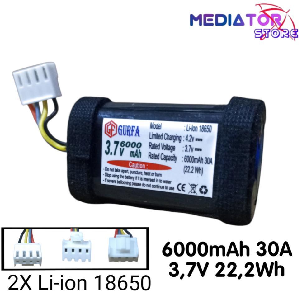 Baterai Speaker / Baterai Jbl Type 2X Li-Ion 18650 6000Mah 30A 3,7V Bms 1S 3A