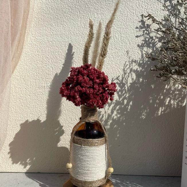 Satu Set Bunga Dan Vas| Satu Set Bunga Kering | Dried Flowers | Vas Kaca | Vas Nordic | Vas Kayu | V
