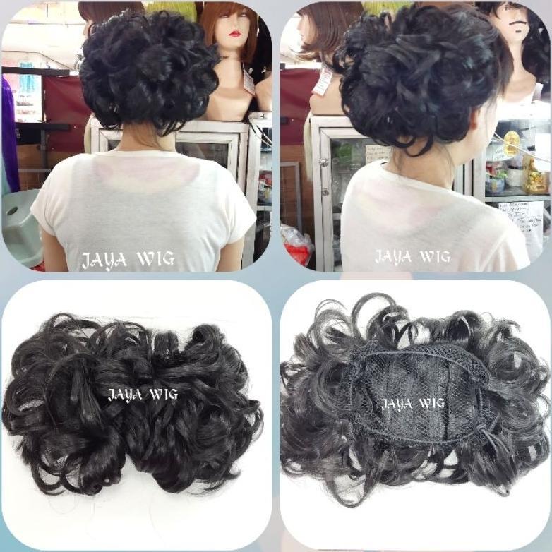 Sanggul Modern Rambut Palsu Wanita Simple Dan Praktis Sanggul Rambut Model Acak