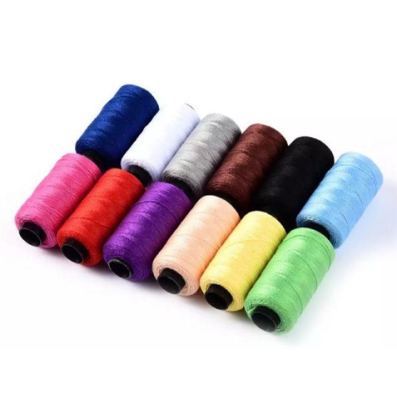 ( 1 Renceng 36Pcs ) Benang Jahit Lembaran Isi 36Pcs / Benang Jahit Warna Warni / Hitam / Putih