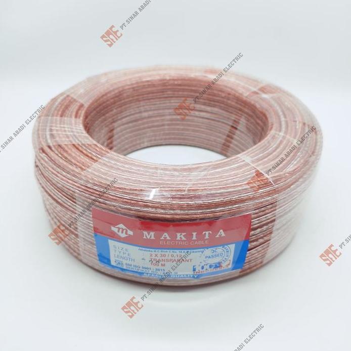 Kabel Makita Monster 2x30 2x50 2x80 2x120 Sqmm Transparant ROLL 100Mtr