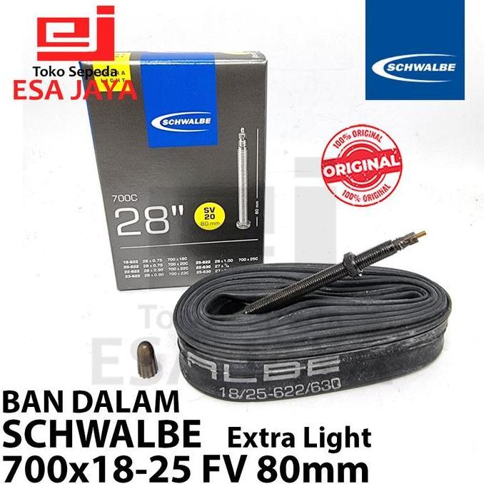 Ban Dalam Schwalbe 700x18-25C 700x18 700x23 700x25 Ultralight FV 80mm