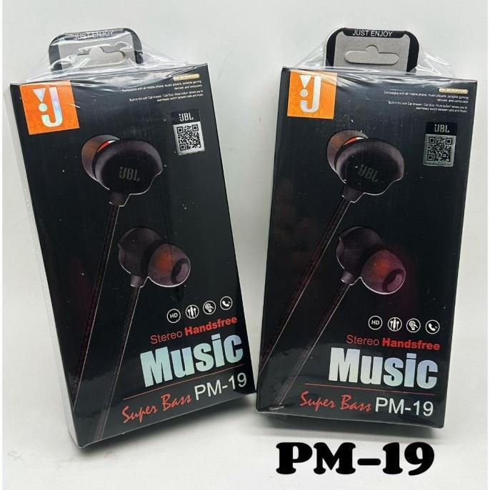 Terbaru Headset Earphone Jbl Pm-19 Extrabass Handset Handsfree Hf Jbl Pm-19 Extrabass Music
