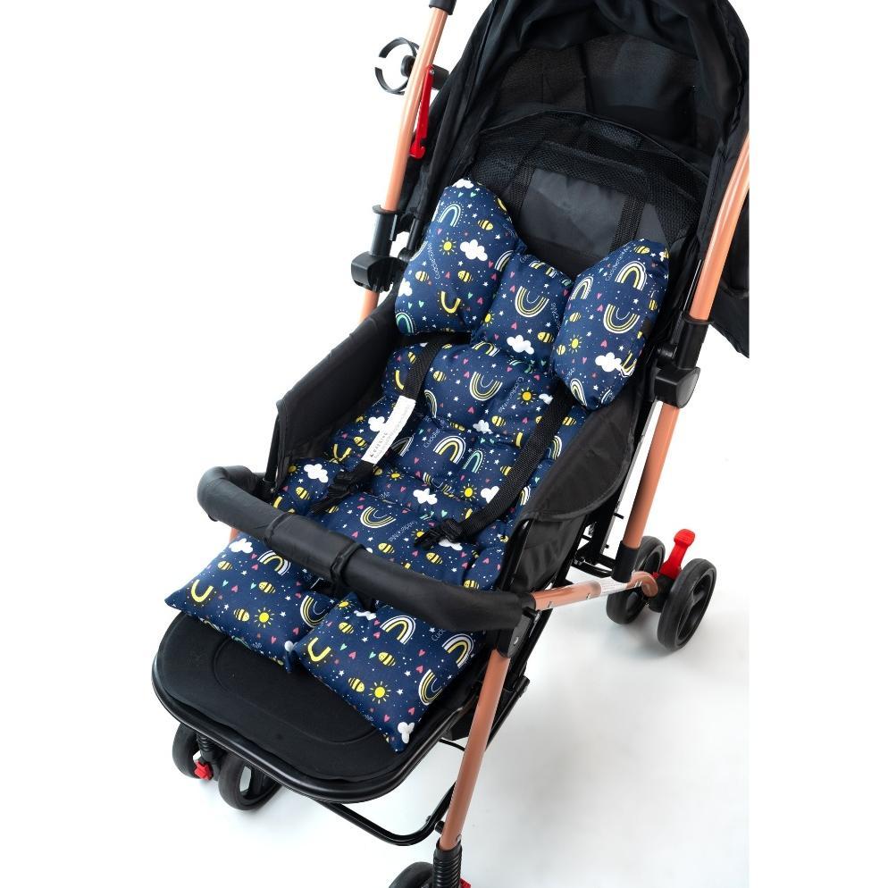 BESTPROMO CUDDLEME Baby - Stroller Pad Empuk Katun Organik Alas Dorong Kasur Bayi Anti Panas Adjusta