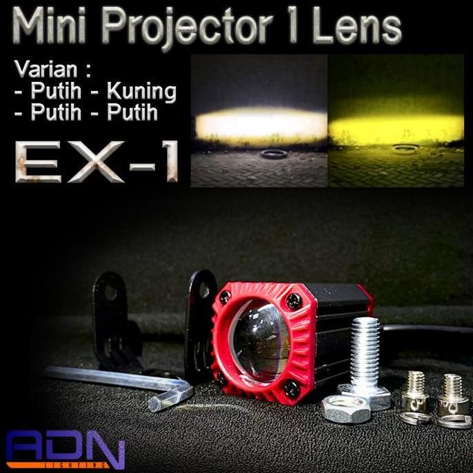 DV71 - EX1 LED Mini Projie 1 Mata Mini Laser Micro Projie 1 Lens Sql Cree