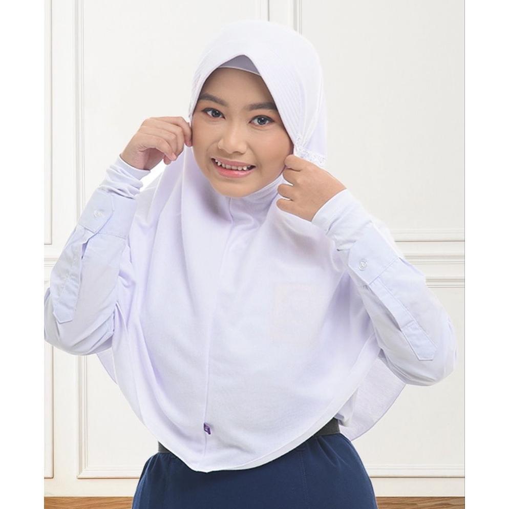 Hot Hijab Sekolah | Kerudung Sd Smp Sma Kerudung Sekolah Serut Samping Size S Jilbab Sekolah Anak Sd