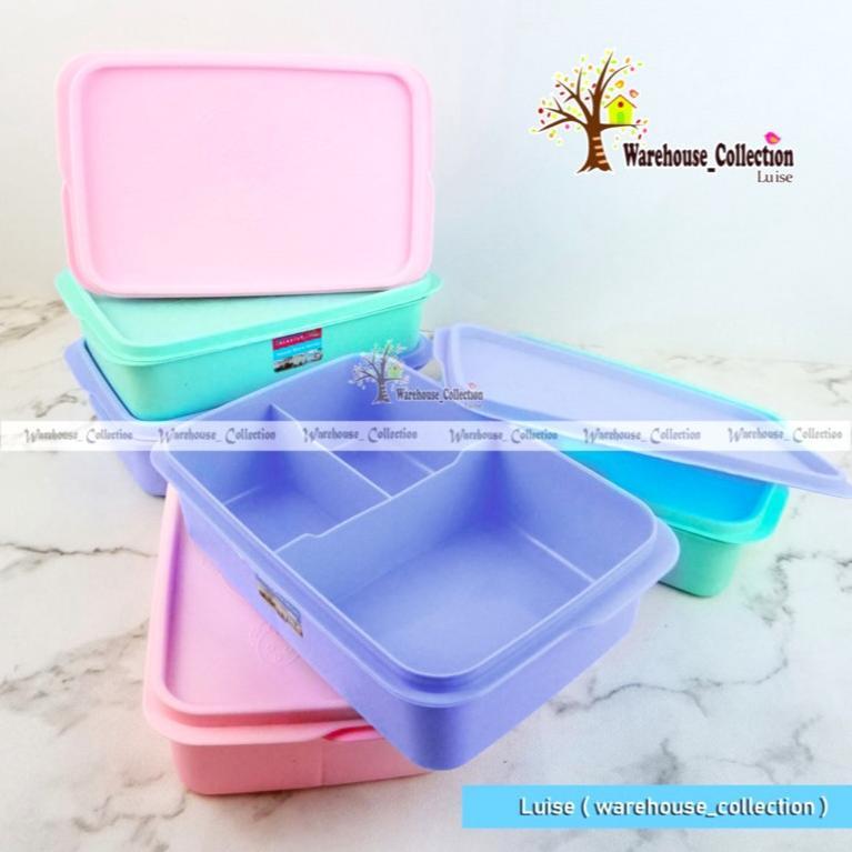 [3 & 6 PCS] LUNCH BOX SEKAT ALEXISH || KOTAK MAKAN BUNNY SEKAT 3 || OMPRENG SEKAT 3 || KOTAK BEKAL S