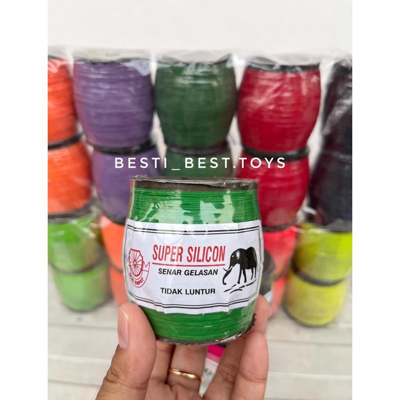 GRALINESYAH GELASAN SENAR SUPER SILICON BENANG LAYANGAN 1 PCS CAP PANTHER GAJAH COBRA PREMIUM