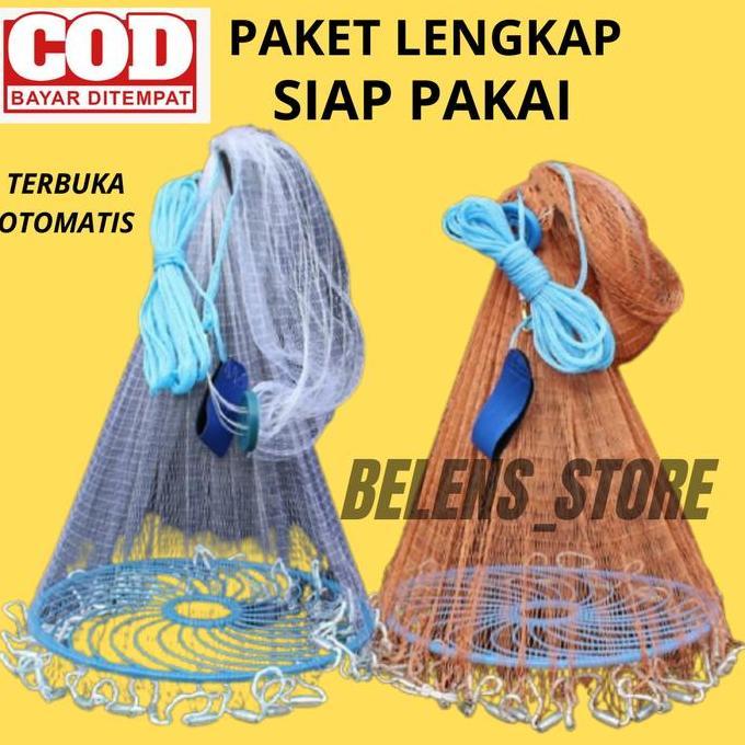 Promo Jaring Waring Ikan Udang Siap Pakai Lengkap Sungai Laut Rawa Nilon