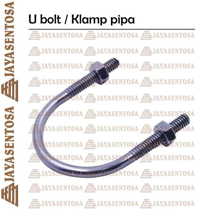 U Bolt Galvanis 3/8 X 1 / U Bolt M10 X 1 [ Isi 100 Pcs ] Promo