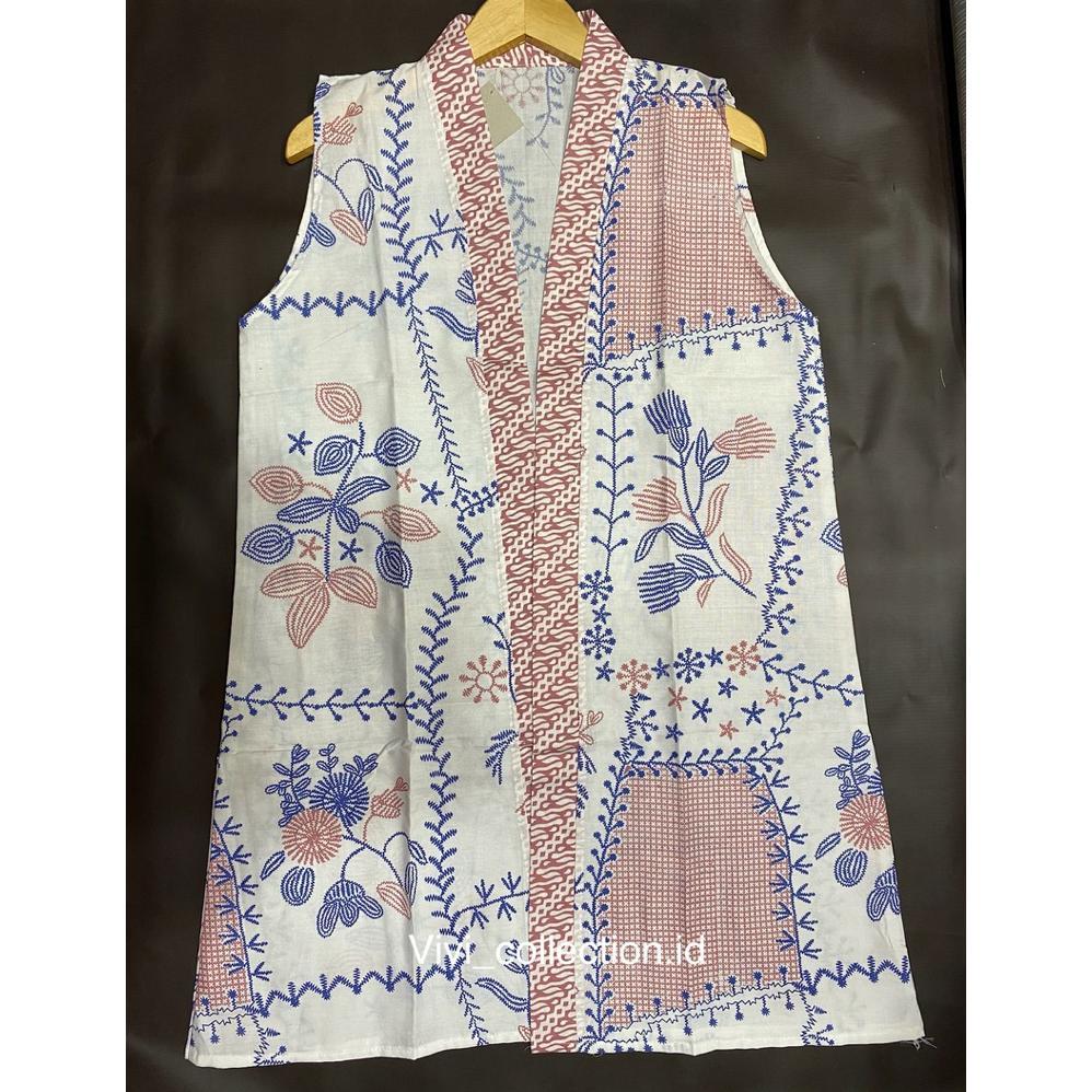 Outer Batik wanita,Vest Outer Yukensi batik,Outer kekinian,outer buat kantor