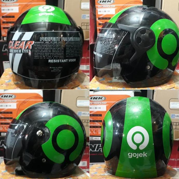 kaca helm gojek new pelangi visor helm gojek KS
