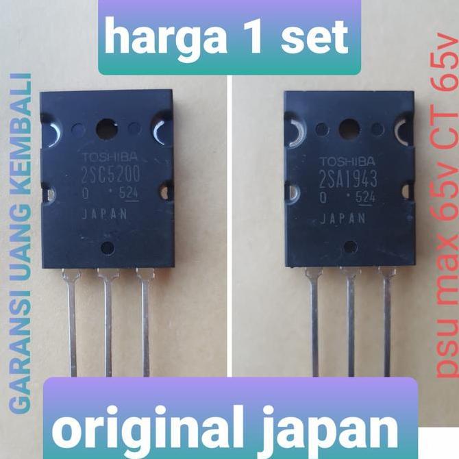 Oassi- C5200 A1943 C 5200 A 1943 1 Set Toshiba 2Sc5200 1 Bagus