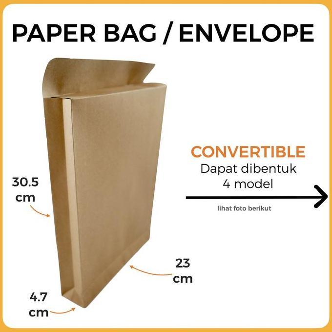 PAPER BAG AMPLOP PACKING GIFT ENVELOPE KANTONG KERTAS PAKET OLSHOP A4+