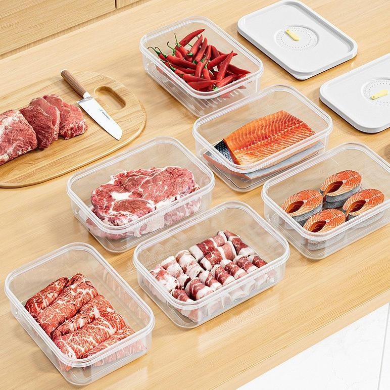 Best Sale Food Kontainer Toples Plastik Bening Kulkas Set Calista Rumoi 12Pcs Toples Kulkas Tempat K