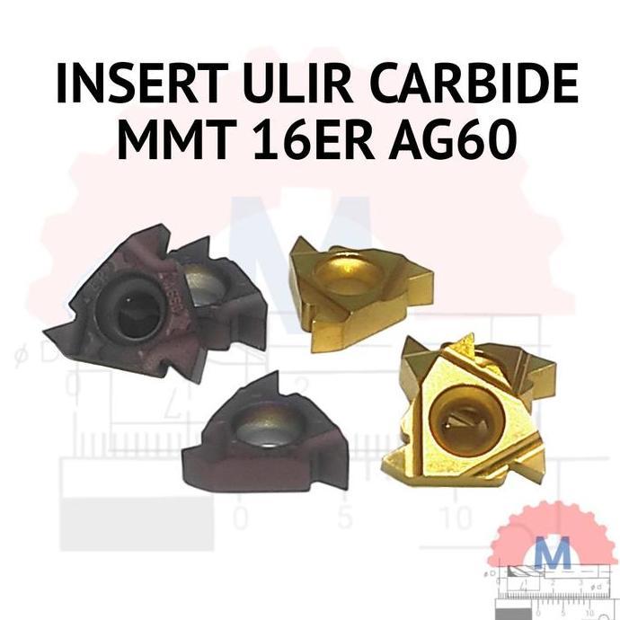 PAHAT DRAT LUAR MMT 16ER 60 DERAJAT INSERT ULIR MMT16ER AG60 MS27