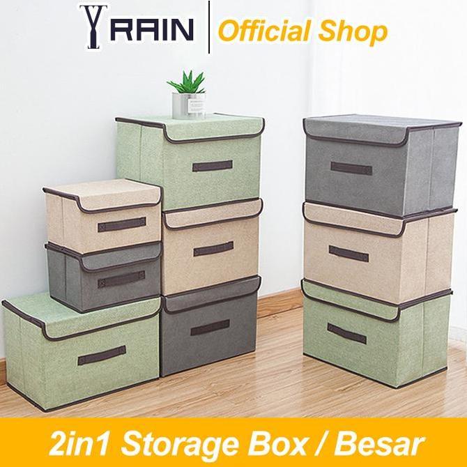 2Nd- Storage Box Tempat Penyimpanan Kotak Organizer Tempat Baju Besar