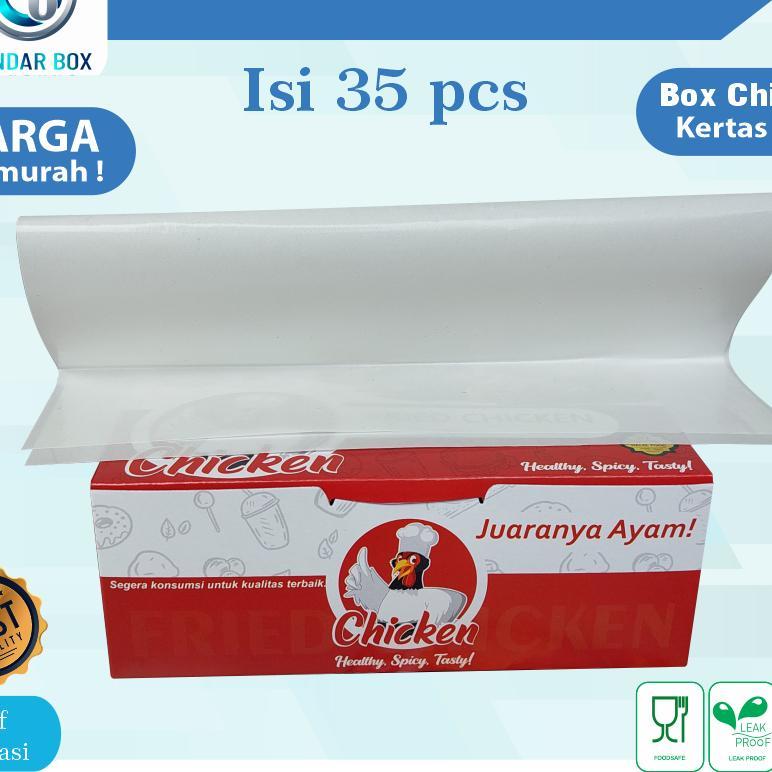 Box Fried Chicken + Kertas Ivory Nasi Kotak Ayam Lunc Box Paper Box Kfc Dus Nasi