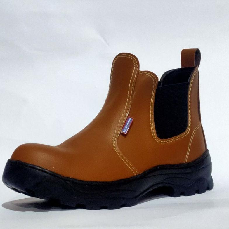 Grade Ori Sepatu Safety Pria King Edmundo Sepatu Kerja Lapangan Proyek Ujung Besi