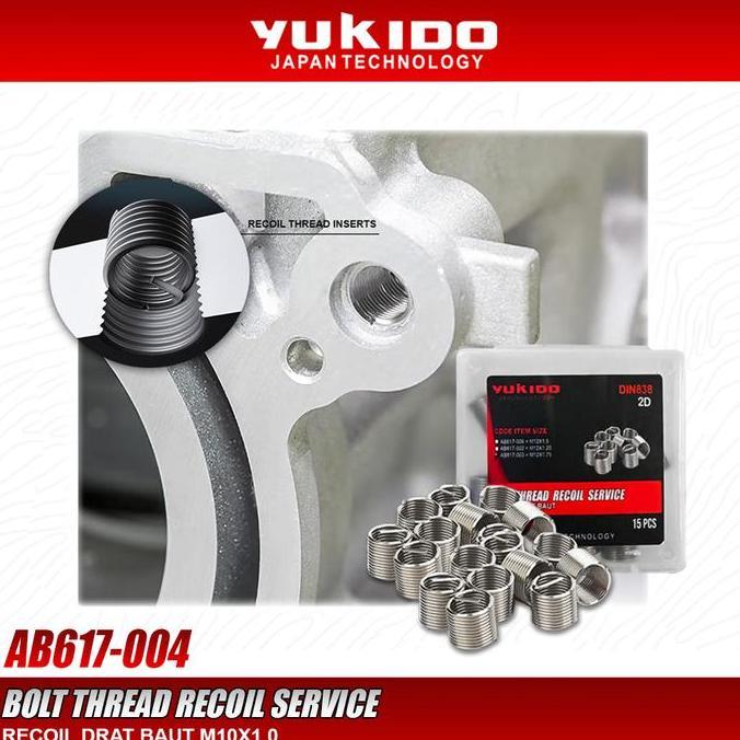 YUKIDO BOLT THREAD RECOIL SERVICE / RECOIL PERBAIKAN DRAT BAUT M10X1.0 2D BMP27