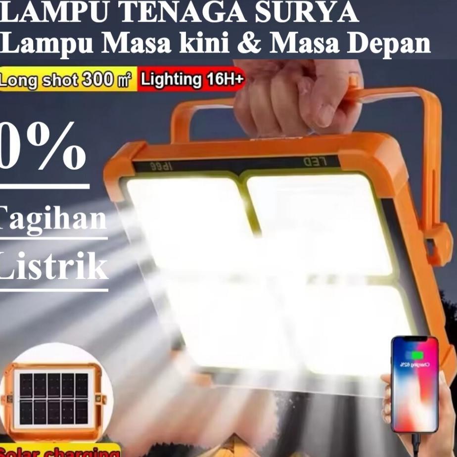 Lampu Solar Light Emergency Tenaga Surya Lampu Sorot Led Cahaya Super Terang Lampu Tenaga Surya Bisa