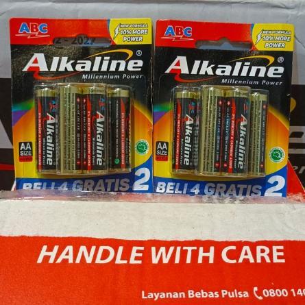 Baterai Alkaline Aa Isi 4+2, Baterai Abc
