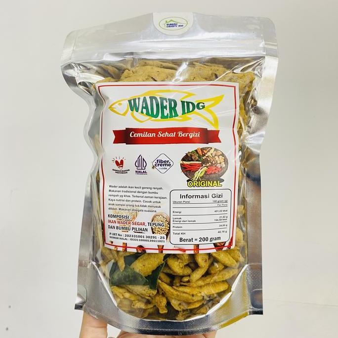200Gr Kripik Wader Premium Baby Fish Renyah Non Msg /Wader Crispy/ Keripik Ikan Sungai Tawar Allshop
