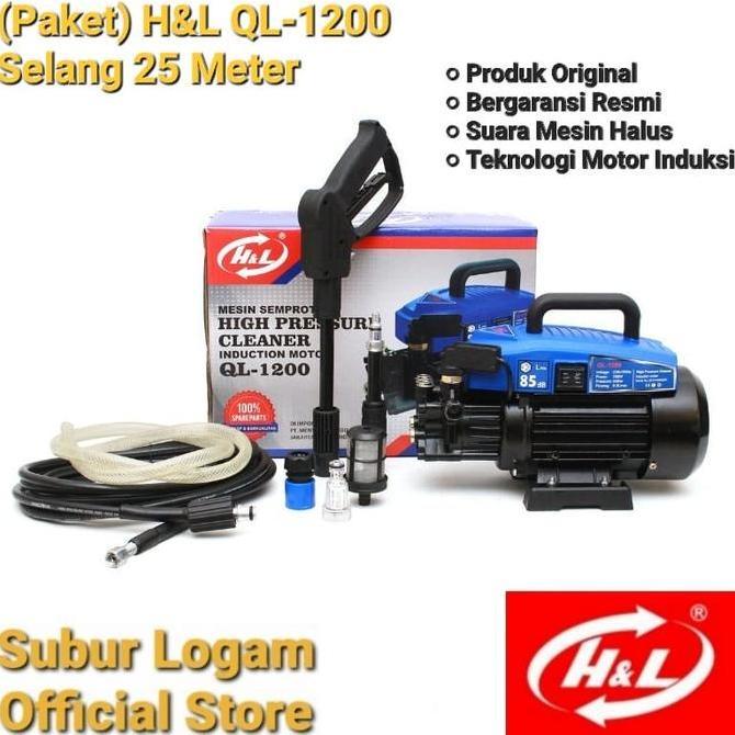 (Paket) QL 1200 (Selang 25 Meter) HL Jet Cleaner Steam Hh Pressure