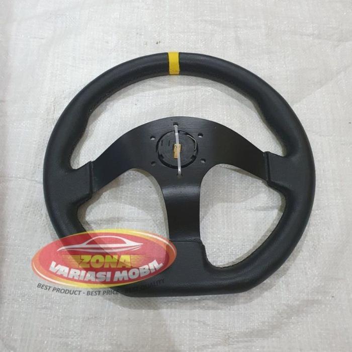 Steer Setir Stir Racing Mobil Omp D Universal 14 Inch Hitam Original Dan Terpercaya