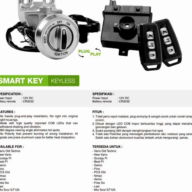 KUNCI KEYLESS YAMAHA NMAX OLD / KEYLESS SMARTKEY + ALARM GETAR BUNYI Kendaraan [terbaik]