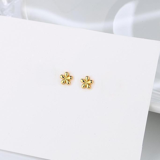 CIEN Anting Korea Style Titanium Anting Wanita Titanium Anti Karat Anting Fashion Wanita Pola Bunga 