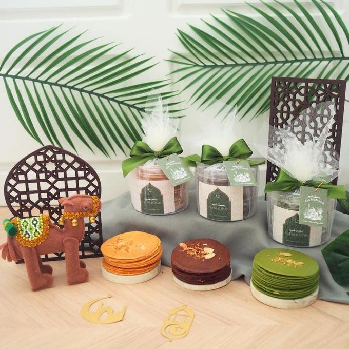 Misnah78 - GIFT Bingkisan Mini Almond Crispy Bite It Cookies 70 gr (Vanilla/Coklat/Greentea)  HALAL 