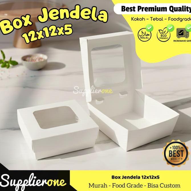 Baru- Box 12X12X5 Isi 25Pcs/Dus Mochi Kukis/Dus 12X12X5/Dus Kue 12X12X5/Dus Laminasi/Box Jendela 12X